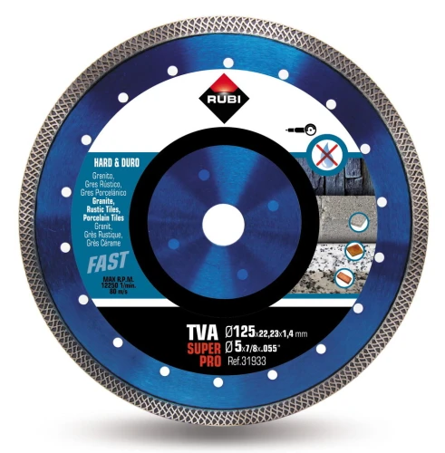Diamantový kotúč RUBI TVA 125 SUPERPRO TURBO VIPER na tvrdé materiály